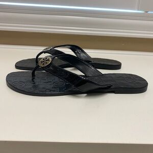 Tory Burch Black Patent Leather Flip-Flop